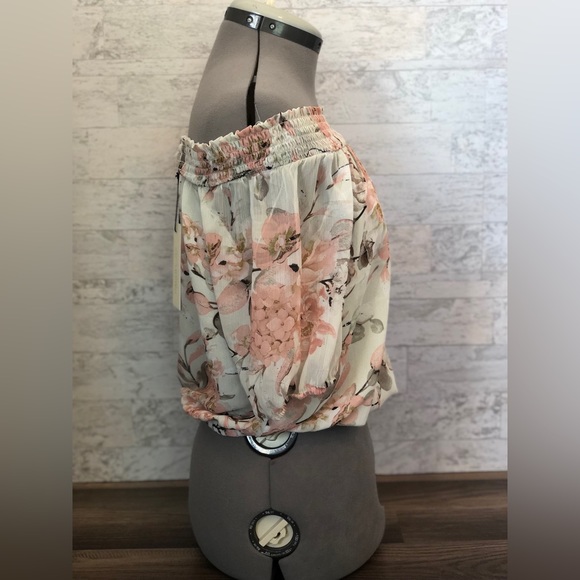 NWT Rachel Zoe Floral Off The Shoulder Blouse - Picture 4 of 8